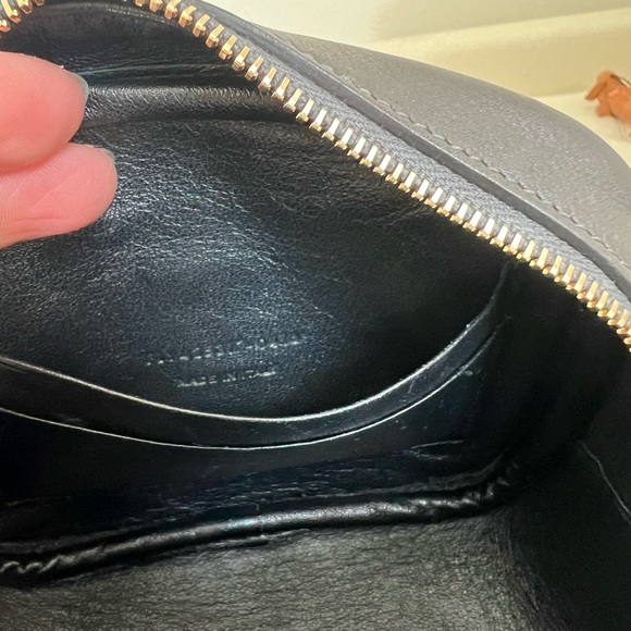 Yves Saint Laurent Coal Gray Leather Pouch Mono- crossbody - Picture 11 of 16